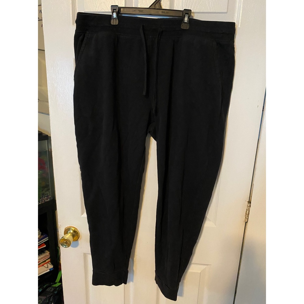 Tek Gear Ultrasoft Fleece Joggers Mens XXL Black Drawstring Sweatpants